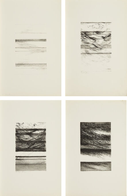 Hedda Sterne, ‘Untitled (The Vertical Horizontals I, II, IV, and V) (T. 2021-22, and 2024-25)’, 1967