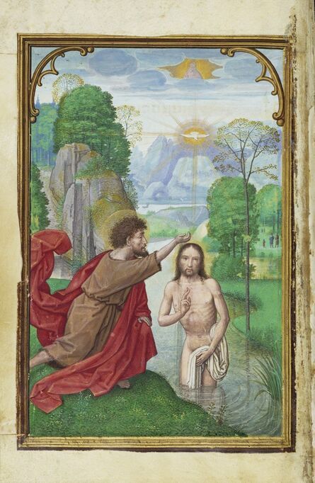 Simon Bening, ‘The Baptism of Christ’, 1525-1530
