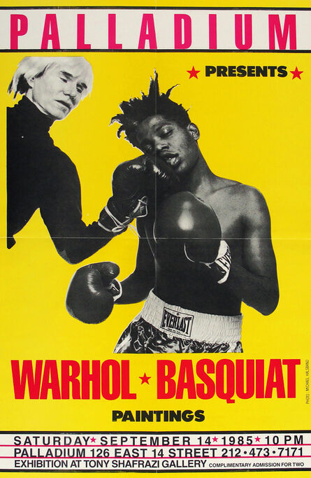 Jean-Michel Basquiat, ‘Warhol Basquiat Boxing Poster (Basquiat Warhol boxing The Palladium)’, 1985
