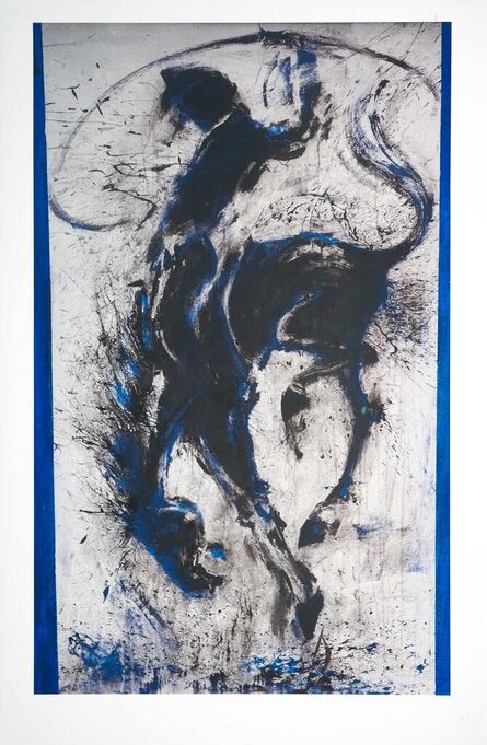 Richard Hambleton, ‘Horse & Rider Blue’, 2017