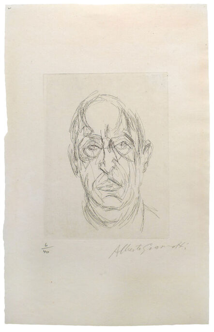 Alberto Giacometti, ‘Portrait du Poete Orbandale’, 1962