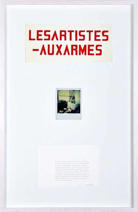 Vlado Martek, ‘Les artistes aux armes’, 1982