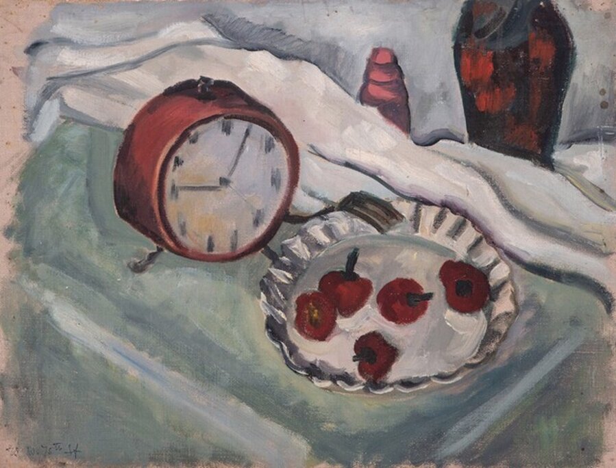 Still Life with a Clock