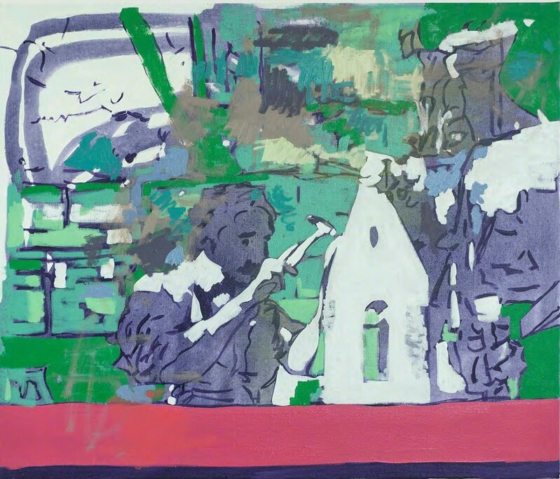 Kristopher Benedict, ‘TV Dad’, 2016, Painting, Oil, acrylic, India ink on canvas, Argazzi Art