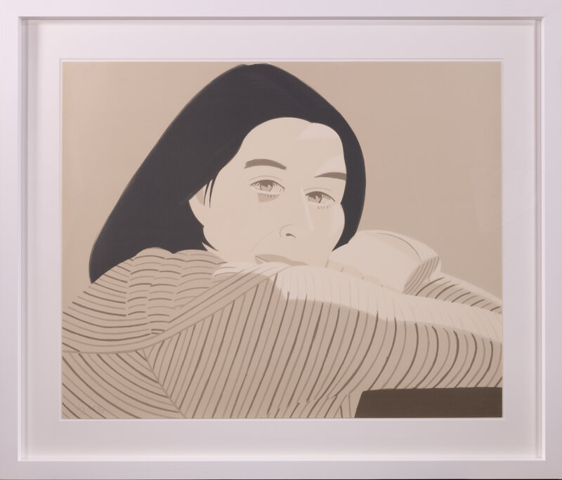 Alex Katz, ‘Alex Katz Striped Jacket Signed Color Lithograph Contemporary Art’, 1981, Print, Lithograph in colors on Arches Roll Cover paper, Modern Artifact