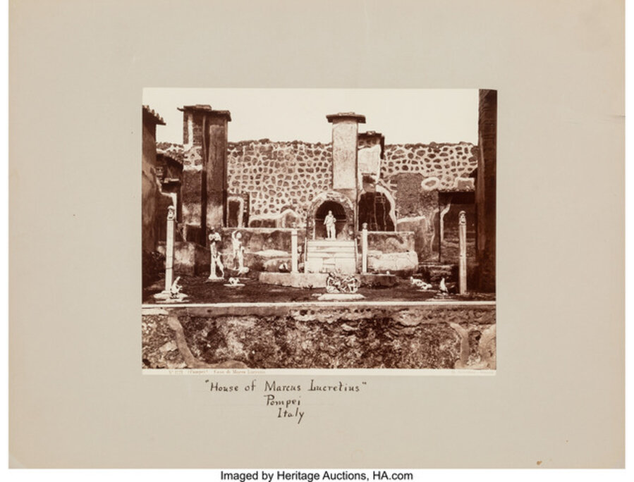 House of Marcus Lucretius, Pompei, Italy and Napoli (two photographs)