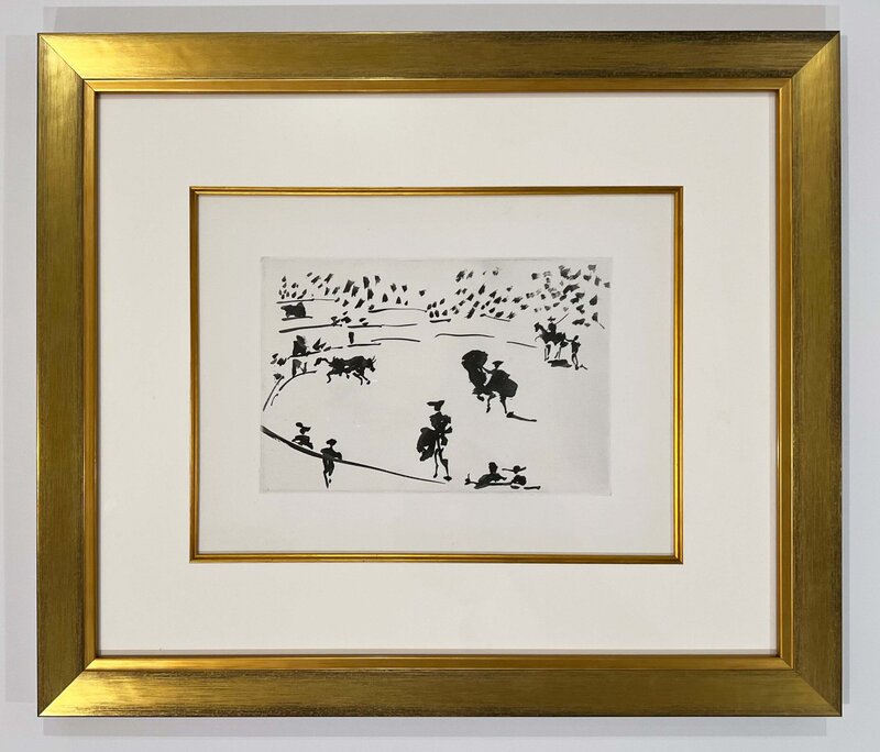 Pablo Picasso, ‘El Toro Sale del Toril (The Bull Leaves the Bullpen)’, 1959, Print, Aquatint, Georgetown Frame Shoppe