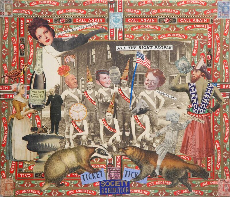 Felipe Jesus Consalvos, ‘All the Right People’, ca. 1920-50, Mixed Media, Mixed media collage on photograph, Adams and Ollman