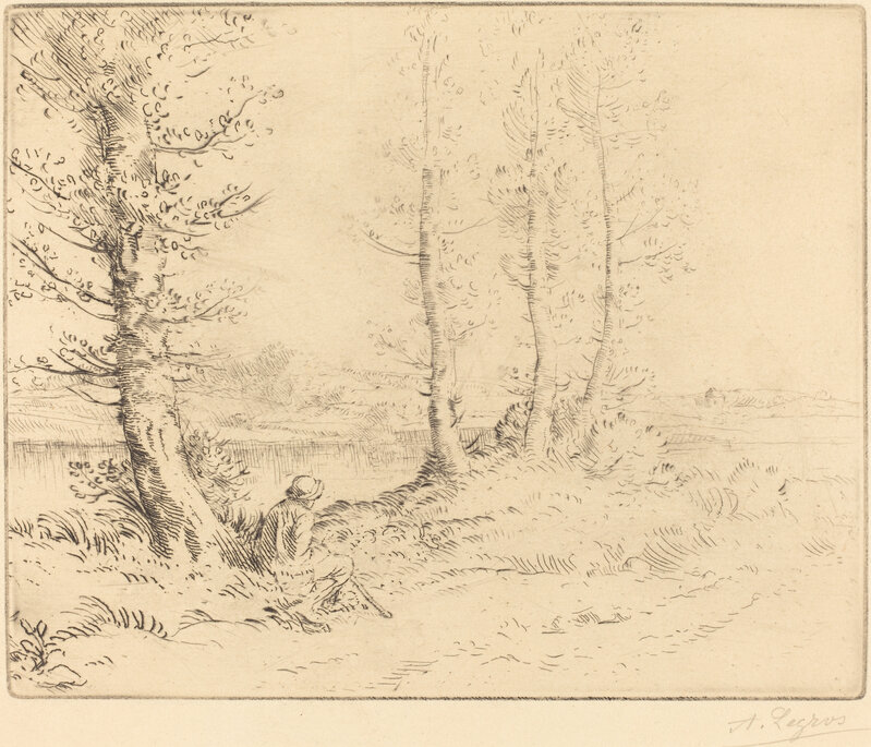 Alphonse Legros, ‘Along the River (Le long de la rive)’, Print, Etching and drypoint, National Gallery of Art, Washington, D.C.