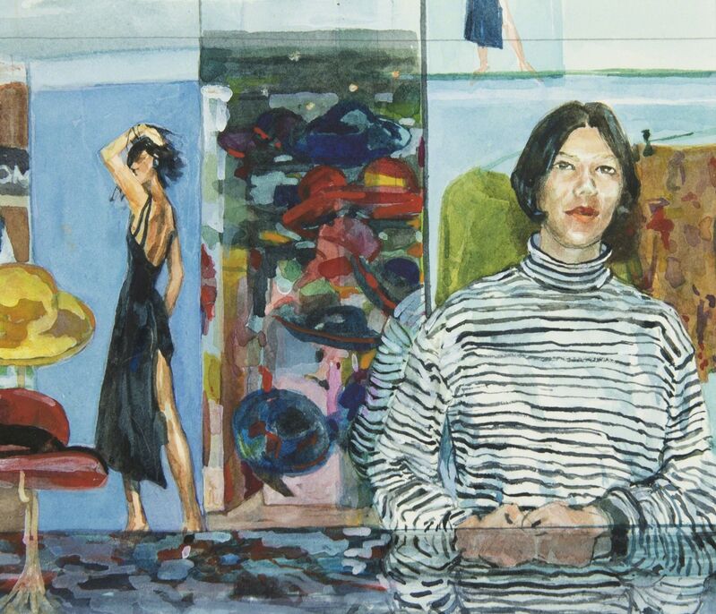 Margaret Harrison, ‘Fenwicks, London (1)’, 1993, Painting, Watercolor on paper, Ronald Feldman Gallery