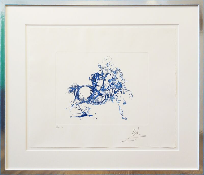 Salvador Dalí, ‘Ritterkampf/Jinete blue’, 1971, Print, Etching on paper, Galerie Kellermann