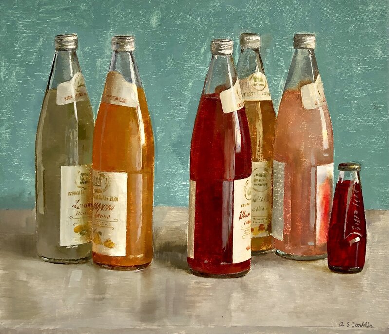 Andrew S. Conklin, ‘Still Life with Italian Soda Bottles’, 2020, Painting, Oil on linen, Gallery VICTOR