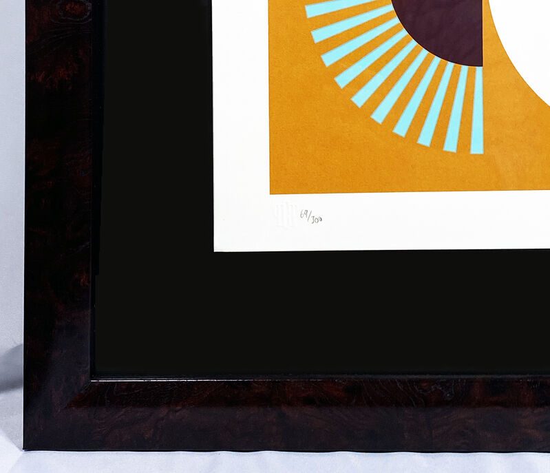 Shepard Fairey, ‘'Dove Geometric' (blue/orange - framed)’, 2018, Print, 3-Color silkscreen prints on 100% cotton Stonehenge Natural archival art paper.  Matching Number Set., Signari Gallery