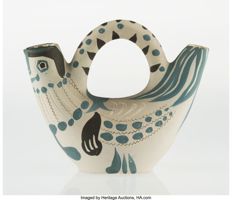 Pablo Picasso, ‘Pichet espagnol en forme de poule (A./R. 244)’, 1954, Other, White earthenware ceramic pitcher, with engraving, handpainting, and partial glazing, Heritage Auctions