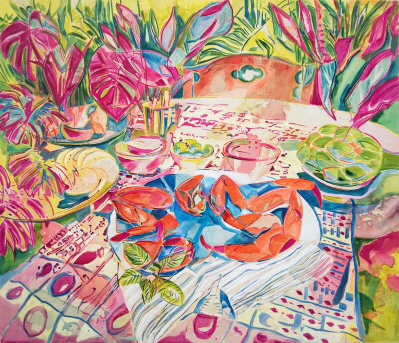 Emi Avora, ‘Crab Dinner ’, 2020, Painting, Acrylic on canvas, Intersections Gallery Myanmar & Singapore