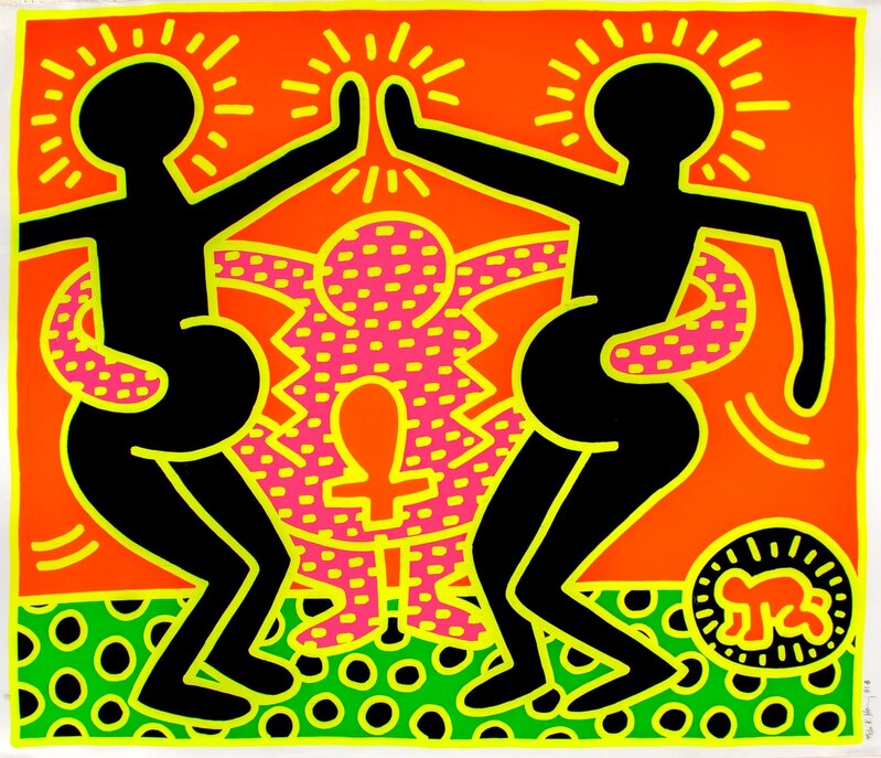 Keith Haring, ‘Untitled 4, from Fertility’, 1983, Print, Screenprint in colors on wover paper, Heritage Auctions