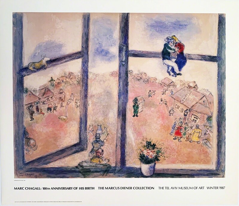 Marc Chagall, ‘Celebration in the Village, 1929, Tel Aviv Museum of Art Poster’, 1987, Reproduction, Offset Lithograph Poster, David Lawrence Gallery