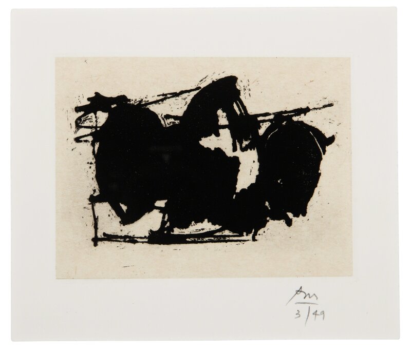 Robert Motherwell, ‘Hallow Men Suite #1-#7’, 1986, Print, The complete set of seven etching and aquatints in colors, on Moriki Chine collé to Rives BFK paper, Christie's