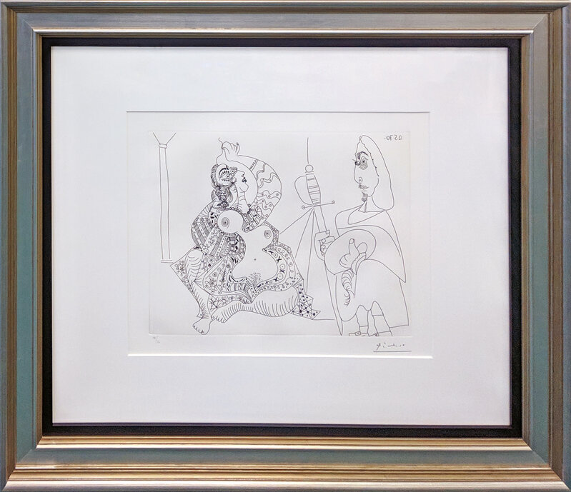 Pablo Picasso, ‘MOUSQUETAIRE ET ODALISQUE, MEDUSE, PLATE 47 FROM SERIES 156 (BLOCH 1902)’, 1970, Print, ETCHING, Gallery Art