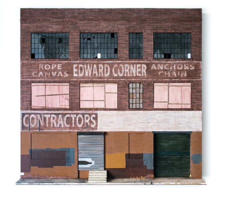 Drew Leshko, ‘Edward Corner Warehouse’, 2017, Sculpture, Paper, acrylic, enamel, pastels, plaster, wood, inkjet prints, plastic on panel, Paradigm Gallery + Studio