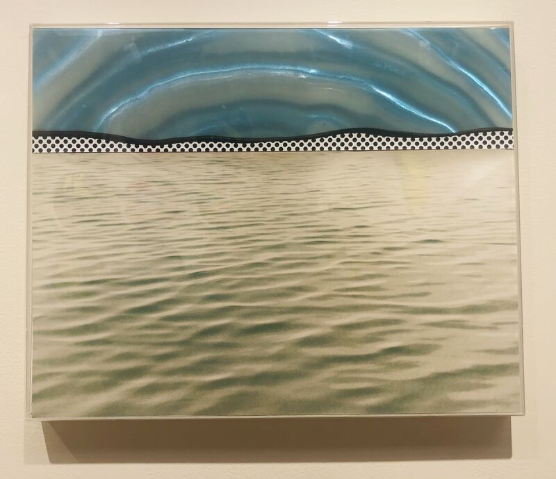Roy Lichtenstein, ‘Landscape 6 (Corlett 56)’, 1967, Mixed Media, Screenprint on Blue green more Rowlux with chromogenic photographic print collage, mounted on 4 ply, white 100% rag board, Vertu Fine Art