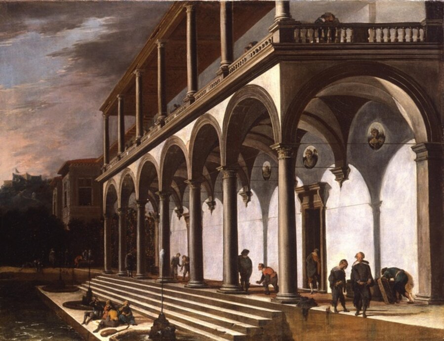 A View of the Villa Poggioreale, Naples