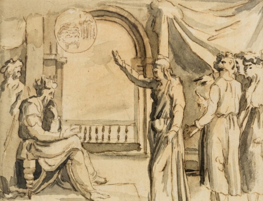 Joseph Interprets Pharaoh's Dream, after Raphael's fresco in the Vatican Loggia