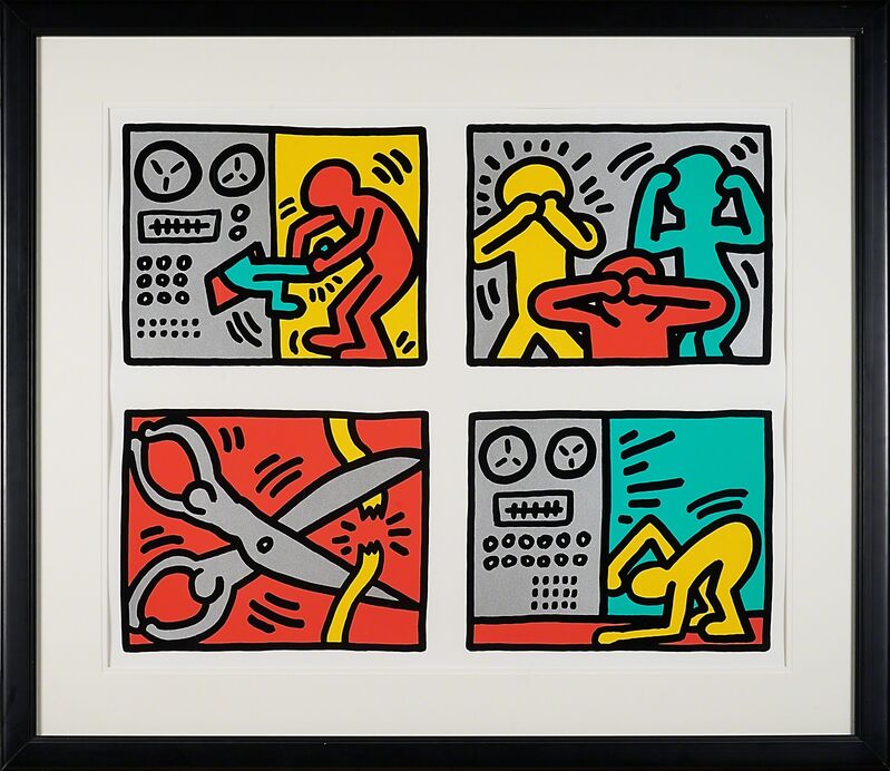 Keith Haring, ‘Pop Shop Quad III’, 1989, Print, Screenprint in colors (framed), Rago/Wright/LAMA