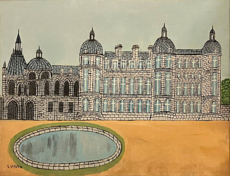 Bassin devant un château