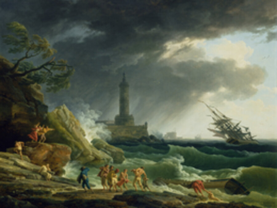 A Storm on a Mediterranean Coast