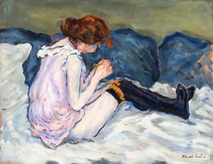Jeune Femme Aux Bas Noirs