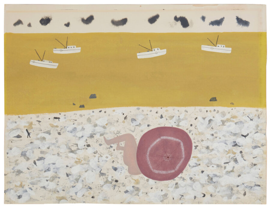 Abstract beach scene
