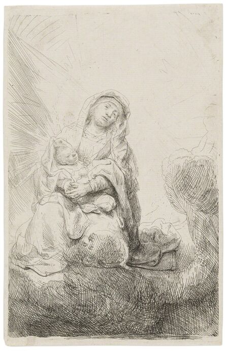 Rembrandt van Rijn, ‘Virgin and Child in the Clouds’, 1641
