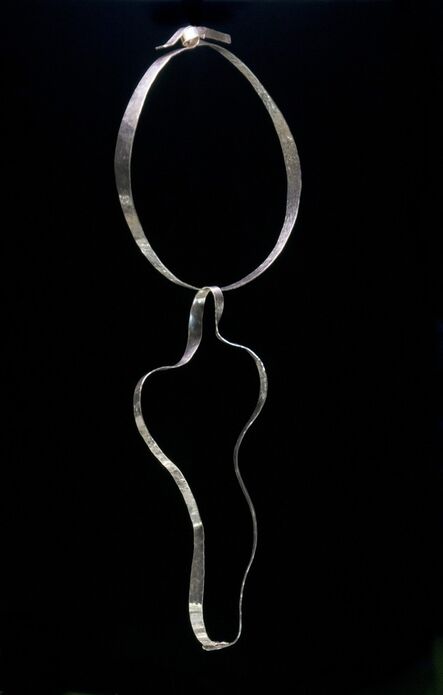 Jacques Jarrige, ‘Large Silver Necklace Sculpture pendant "Waves"’, 2017