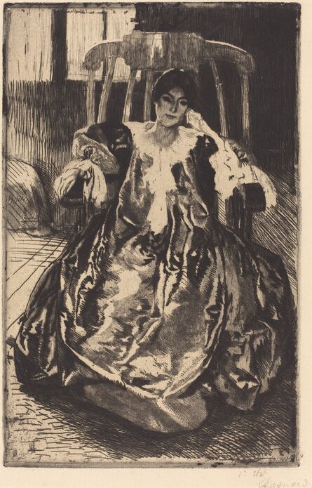 Albert Besnard, ‘The Silk Gown (La robe de soie)’, 1887