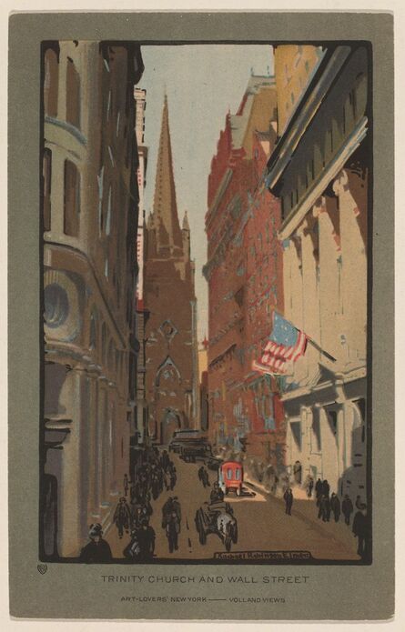Rachael Robinson Elmer, ‘Trinity Church and Wall Street’, 1914