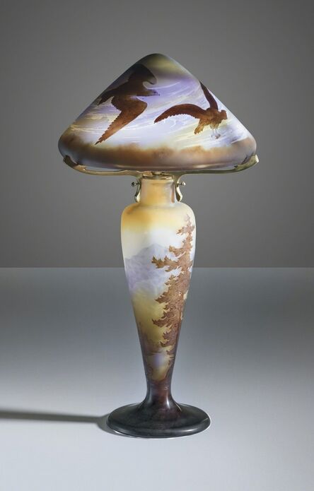 Galle, ‘A 'Landscape and Birds' table lamp’, circa 1910