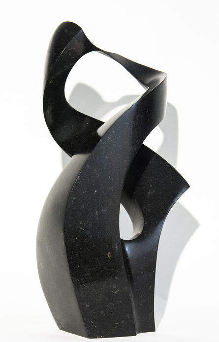 Jeremy Guy, ‘Embrace 4/50 - small, smooth, polished, abstract, black granite sculpture’, 2020