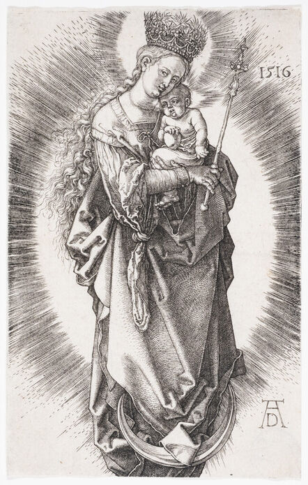 Albrecht Dürer, ‘Virgin on the Crescent with a Sceptre and a starry Crown’, 1516