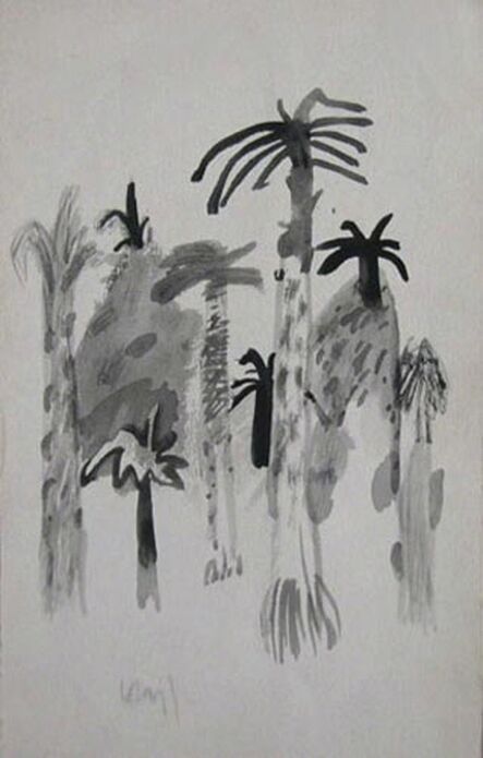 K. G. Subramanyan, ‘Palm Tree, Watercolor Drawing, Padma Vibhushan & Padma Bhushan Awardee "In Stock"’, 1990-2005