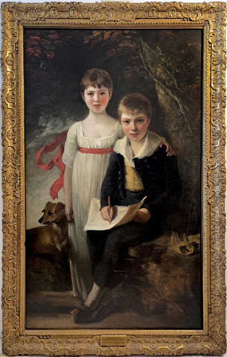 Sir William Beechey, ‘Full Length Portrait of Two English Children and Dog’, ca. 1810 