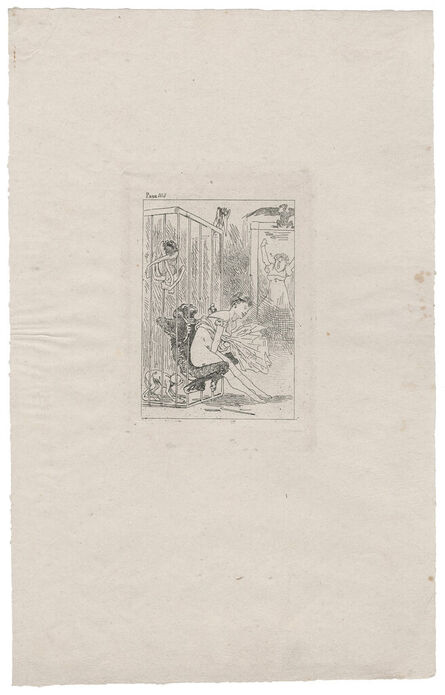 Félicien Rops, ‘Le singe. Der Affe. Viertes Blatt zu Gamiani.’, 18th Century