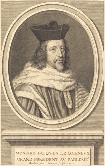 Robert Nanteuil after Henri Beaubrun, ‘Jacques Le Coigneux’, 1654