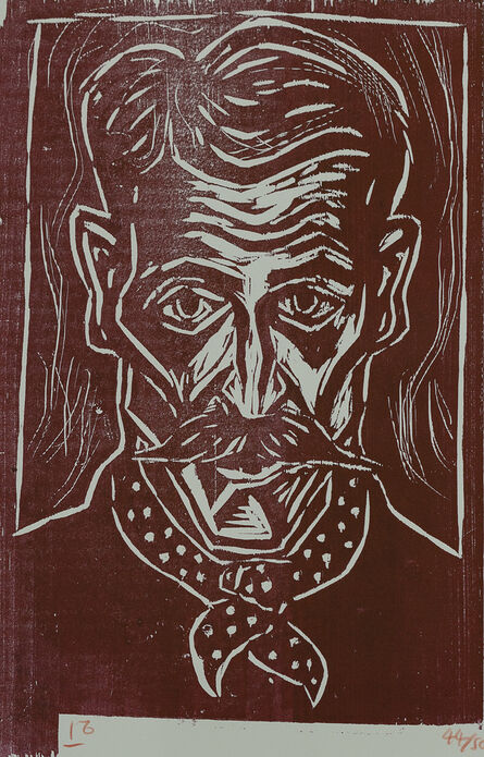 Billy Childish, ‘Self Portrait With Spotted Hanky’, ca. 2010