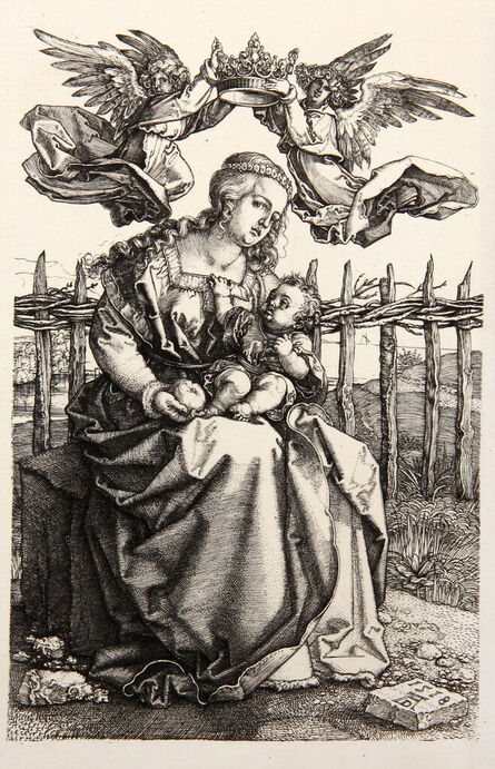 Albrecht Dürer, ‘La Vierge Couronnee par Deux Anges’, 1873