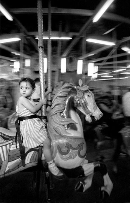 Harold Feinstein, ‘Girl on the Merry-Go-Round, Coney Island’, 1957