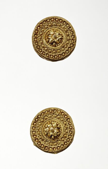 ‘Pair of Disk Earrings’,  late 6th century B.C.