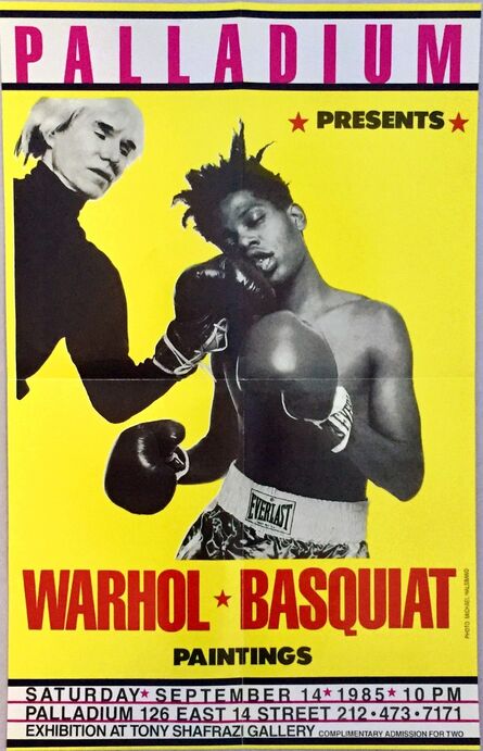 Andy Warhol, ‘Warhol, Basquiat Boxing Poster (Tony Shafrazi, The Palladium 1985)’, 1985