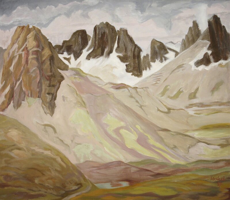 Erich Heckel, ‘Berghänge (Berghänge bei Corviglia)’, 1957, Painting, Tempera on canvas, Galerie Henze & Ketterer