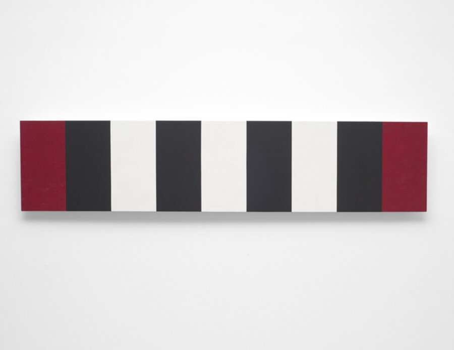 Untitled (Red/White/Black Bands/Beveled)